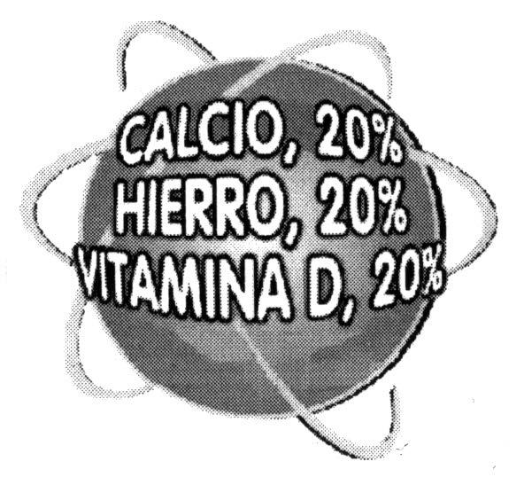 CALCIO, 20% HIERRO, 20% VITAMINA D, 20%