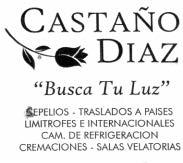 CASTAÑO DIAZ BUSCA TU LUZ SEPELIOS-TRASLADOS A PAISES LIMITROFES E INTERNACIONALES CAM. DE REFRIGERACION CREMACIONES- SALAS VELATORIAS