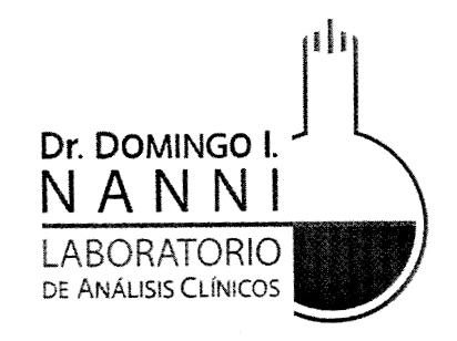 DR.DOMINGO I. NANNI LABORATORIO DE ANALISIS CLINICOS