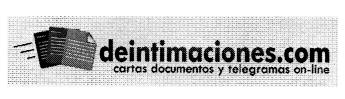 DEINTIMACIONES.COM CARTAS DOCUMENTOS Y TELEGRAMAS ON-LINE