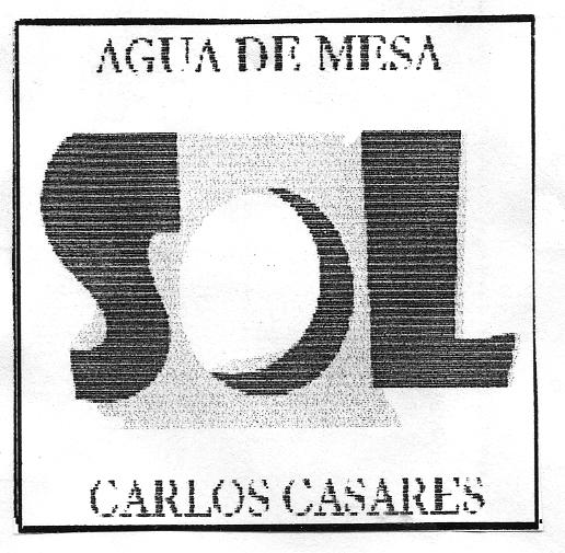 AGUA DE MESA SOL CARLOS CASARES