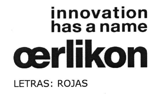 INNOVATION HAS A NAME OERLIKON