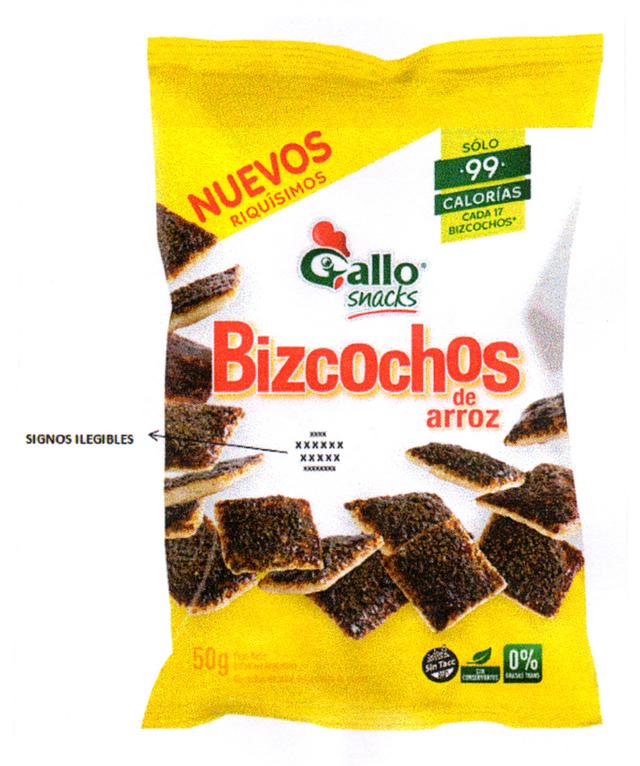 NUEVOS RIQUISIMOS SOLO 99 CALORIAS CADA 17 BIZCOCHOS GALLO SNACKS BIZCOCHOS DE ARROZ 50G 0%