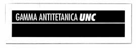 GAMMA ANTITETANICA UNC