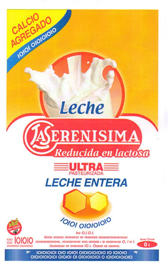 LA SERENISIMA REDUCIDA EN LACTOSA ULTRA PAUSTERIZADA LECHE ENTERA CALCIO AGREGADO