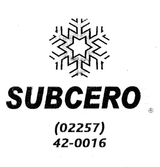 SUBCERO (02257) 42-0016