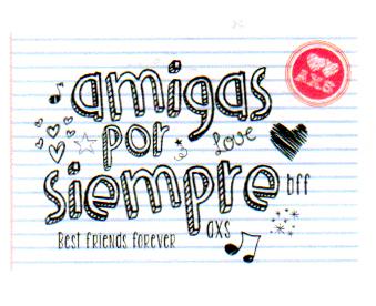 AMIGAS POR SIEMPRE LOVE BFF BEST FRIENDS FOREVER