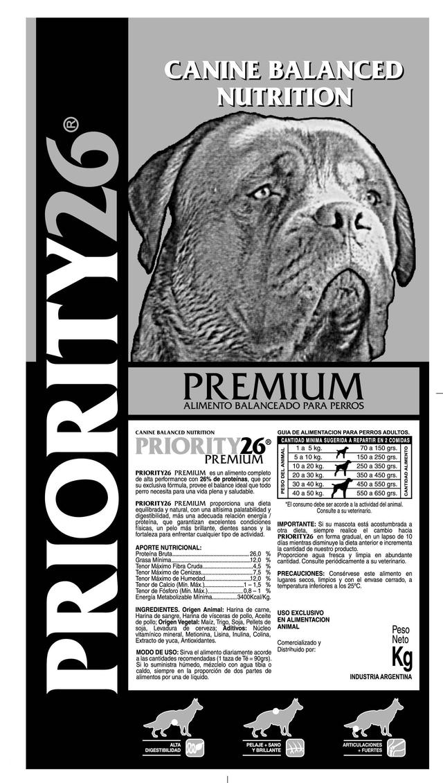 PRIORITY26 ALIMENTO BALANCEADO PARA PERROS