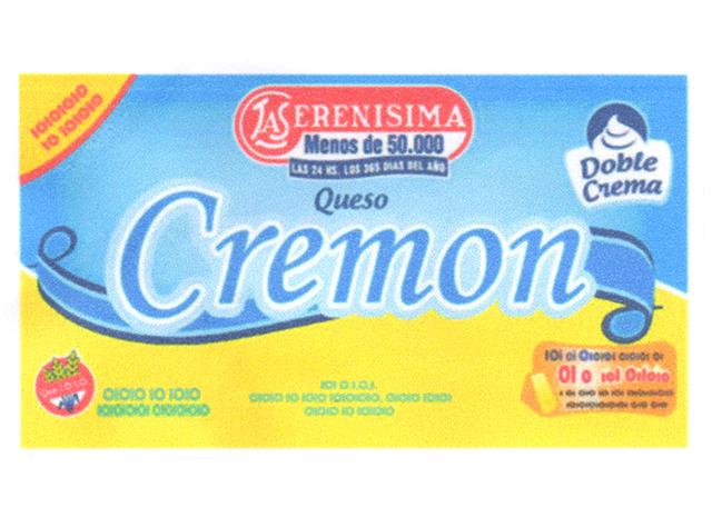 CREMON DOBLE CREMA LA SERENISIMA MENOS DE 50.000 LAS 24 HS LOS 365 DIAS DEL AÑO