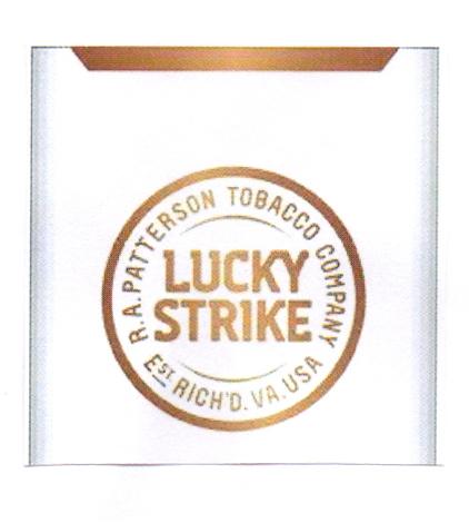 LUCKY STRIKE R.A. PATTERSON TOBACCO COMPANY EST. RICH'D VA USA