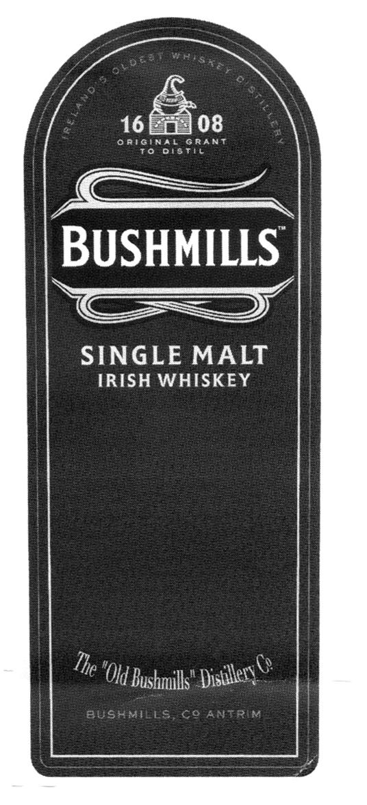 BLACK BUSH BUSHMILLS IRISH WHISKEY ORIGINAL TO DISTEL THE OLD BUSHMILLS DISTILLERY CO BUSHMILLS CO ANTRIM