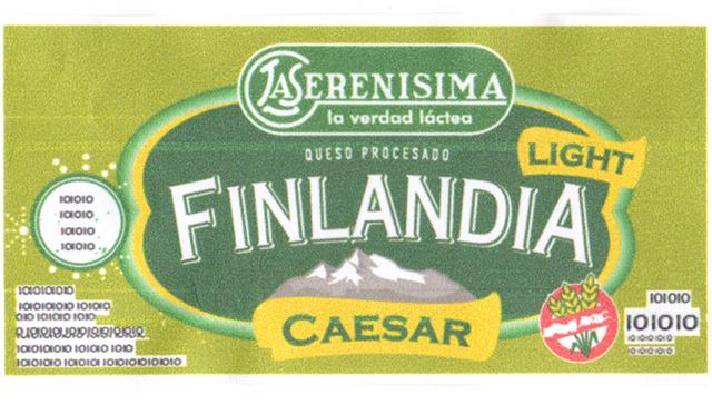 FINLANDIA LA SERENISIMA LA VERDAD LÁCTEA QUESO PROCESADO LIGHT CAESAR