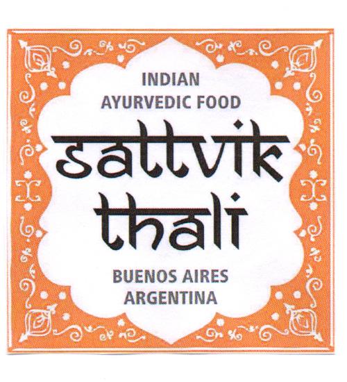 INDIAN AYURVEDIC FOOD SATTVIK THALT BUENOS AIRES ARGENTINA