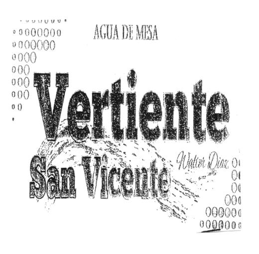 VERTIENTE SAN VICENTE AGUA DE MESA WALTER DIAZ