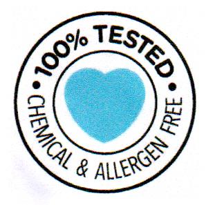 100% TESTED CHEMICAL & ALLERGEN FREE