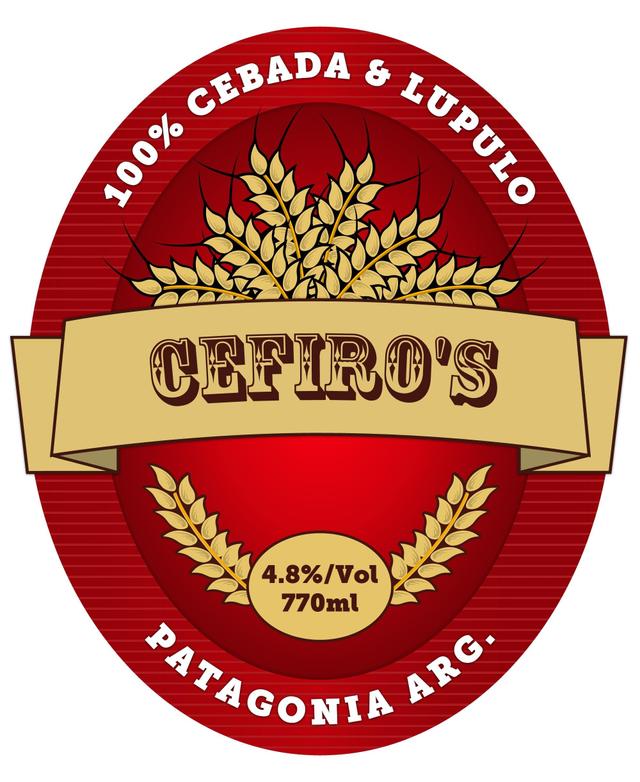 CEFIRO'S 100% CEBADA & LUPULO 4.8%/VOL 770 ML PATAGONIA ARG.