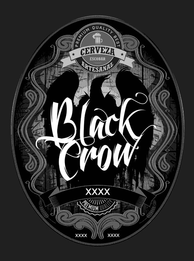 BLACK CROW PREMIUM QUALITY BEST CERVEZA ESCOBAR ARTESANAL PREMIUM QUALITY