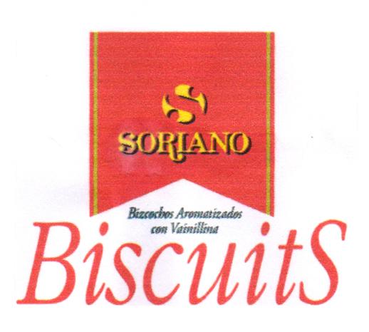 SORIANO BIZCOCHOS AROMATIZADOS CON VAINILLINA BISCUITS