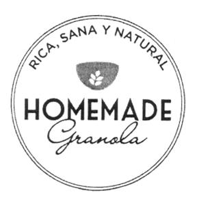 RICA, SANA Y NATURAL HOMEMADE GRANOLA