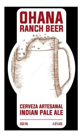 OHANA RANCH BEER CERVEZA ARTESANAL INDIAN PALE ALE 660 ML  4.8 % VOL