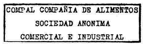 COMPAL, COMPAÑIA DE ALIMENTOS SOCIEDAD ANONIMA COMERCIAL E INDUSTRIAL