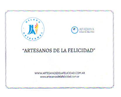 HA AFADHYA HELADO ARTESANAL ARTESANOS DE LA FELICIDAD WWW.ARTESANOSDELAFELICIDAD.COM.AR