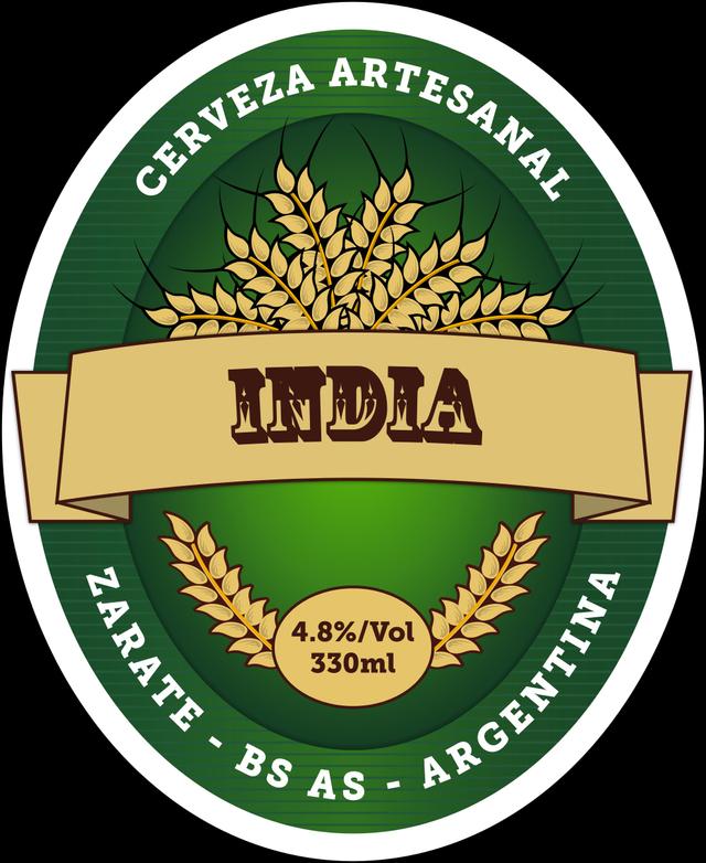 INDIA CERVEZA ARTESABAK 4.8/VOL 330ML ZARATE - BS AS - ARGENTINA