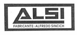 ALSI FABRICANTE: ALFREDO SINCICH