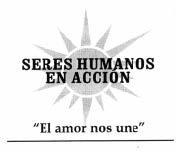 SERES HUMANOS EN ACCION EL AMOR NOS UNE