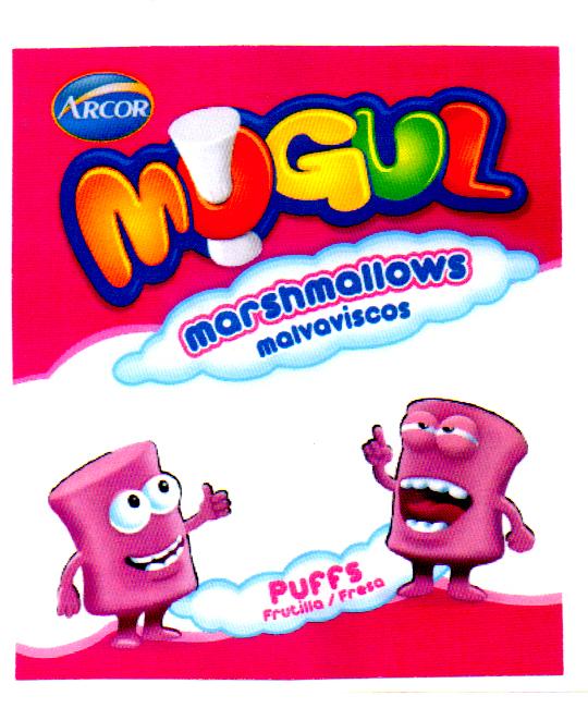 ARCOR MOGUL MARSHMALLOWS MALVAVISCOS PUFFS FRUTILLA/FRESA