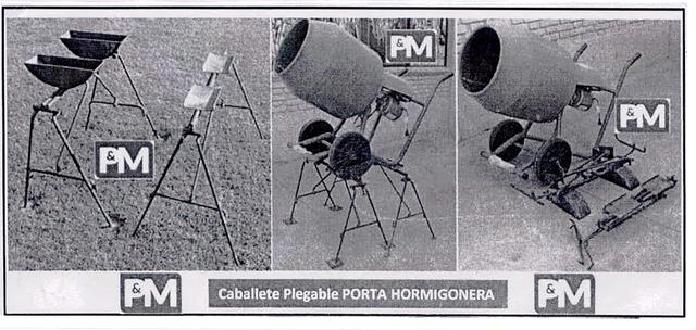 CABALLETE PLEGABLE PORTA HORMIGONERA P & M