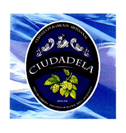 CERVEZA PURAMENTE ARTESANAL CIUDADELA