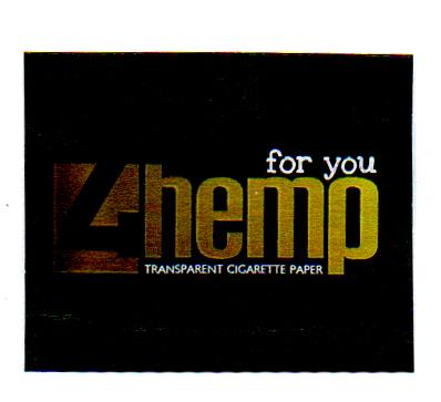 FOR YOU 4HEMP TRANSPARENT CIGARETTE PAPER