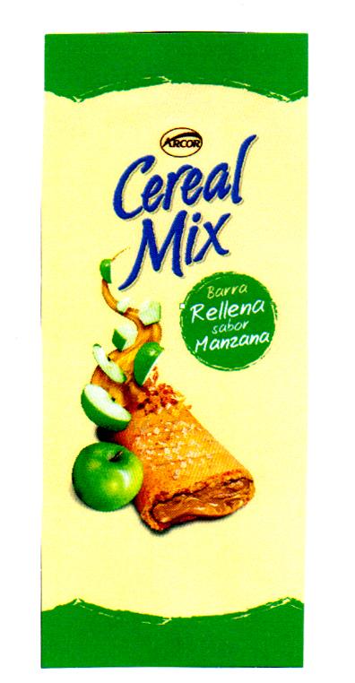 ARCOR CEREAL MIX BARRA RELLENA SABOR MANZANA