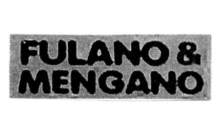 FULANO & MENGANO