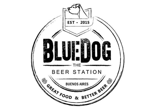 EST 2015. BLUE DOG . THE BEER STATION . BUENOS AIRES: GREAT FOOD