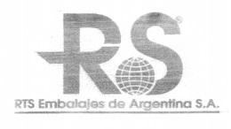 R.S RTS EMBALAJES DE ARGENTINA S.A.