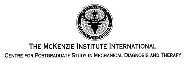 THE MACKENZIE INSTITUTE INTERNATIONAL CENTRE FOR POSTGRADUATE STUDY IN MECHANICAL DIAGNOSIS AND THERAPY