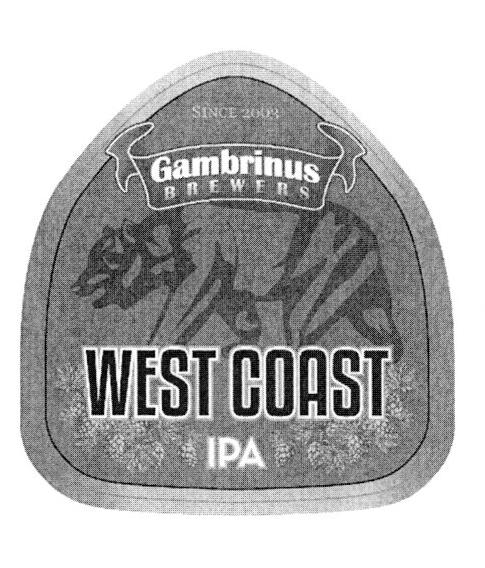 WEST COAST IPA GAMBRINUS BREWERS SINCE 2003