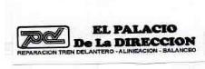 EL PALACIO DE LA DIRECCION  REPARACION TREN DELANTERO- ALINEACION-    BALANCEO