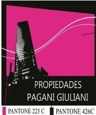 PROPIEDADES PAGANI GIULIANI PANTONE 225 C PANTONE 426C