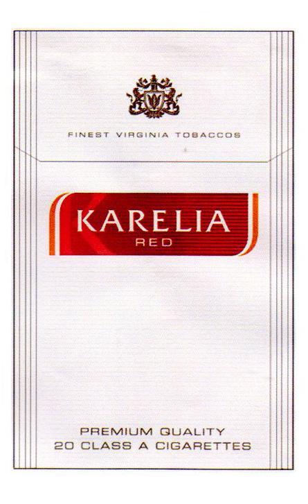 KARELIA RED FINEST VIRGINIA TOBACCOS PREMIUN QUALITY 20 CLASS A CIGARETTES