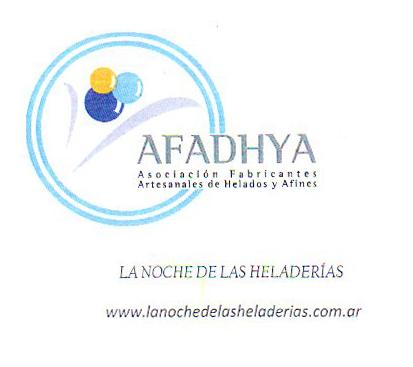 AFADHYA ASOCIACIÓN FABRICANTES ARTESANALES DE HELADOS Y AFINES LA NOCHE DE LAS HELADERÍAS WWW.LANOCHEDELASHELADERIAS.COM.AR