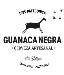 GUANACA NEGRA 100 % PATAGONICA CERVEZA ARTESANAL RIO GALLEGOS SANTA CRUZ ARGENTINA