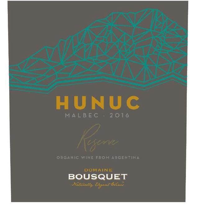 HUNUC MALBEC 2016 ORGANIC WINE FROM ARGENTINA DOMAINE BOUSQUET