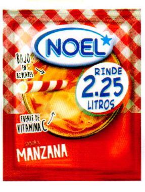 NOEL RINDE 2.25 LITROS BAJO EN AZUCARES FUENTE DE VITAMINA C SABOR A MANZANA