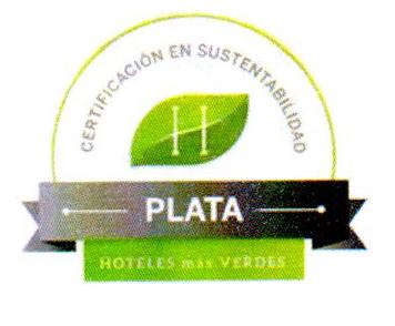 CERTIFICACION EN SUSTENTABILIDAD H PLATA  HOTELES MAS VERDES