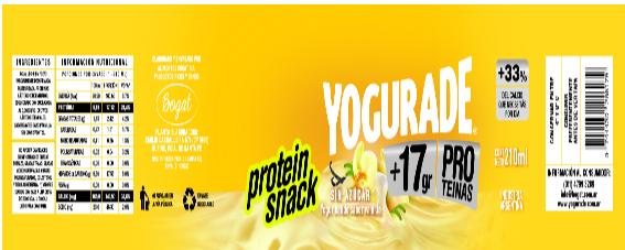 YOGURADE +17 GR PROTEINAS +33% 210 ML PROTEIN SNACK SIN AZUCAR