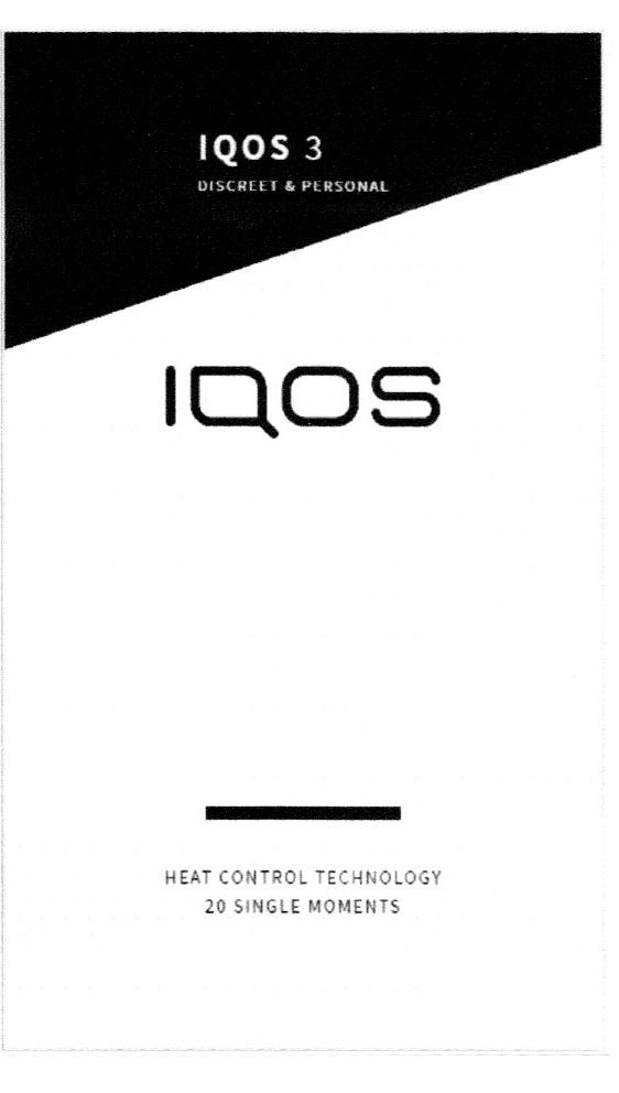 IQOS3 DISCREET & PERSONAL IQOS HEAT CONTROL TECHNOLOGY 20 SINGLE MOMENTS