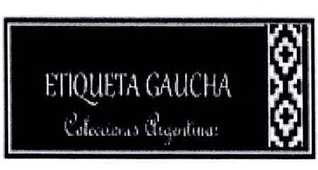 ETIQUETA GAUCHA - COLECCIONES ARGENTINAS